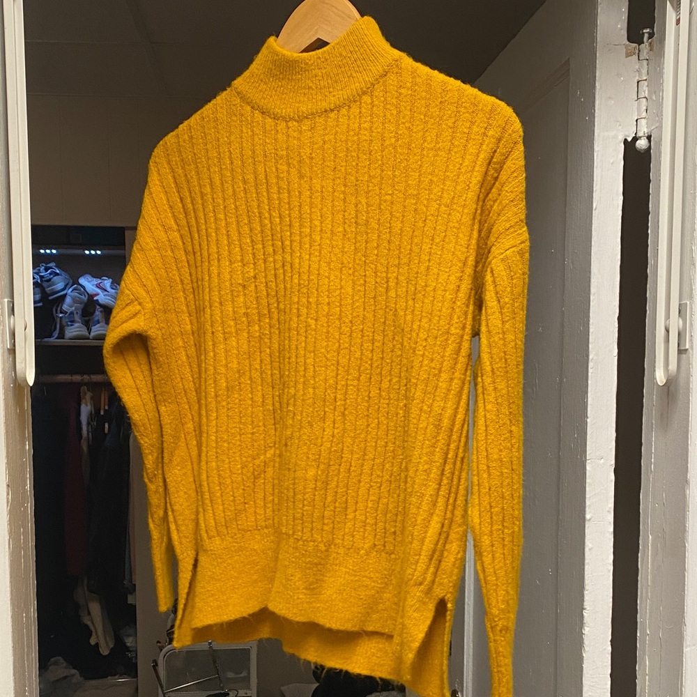 Urban Heritage Mustard Cowl Neck Sweater